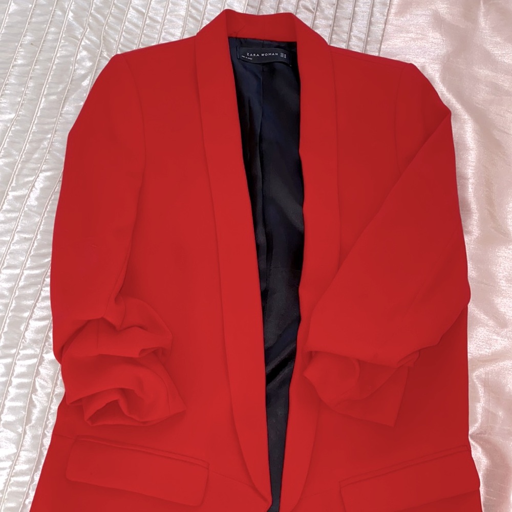 Zara red blazer